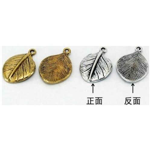 20pcs/lot Tibetan Silver Pendant spacer Leaves Loose Bead Spacer Beads Connectors for DIY Jewelry Making bracelet df4s