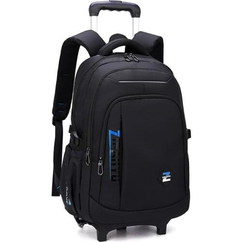 Men Backpack Trolley Rolling Luggage School Backpack For Teenage Girl Boys School Bag Trolley Wheeled Backpacks 2 Wheels