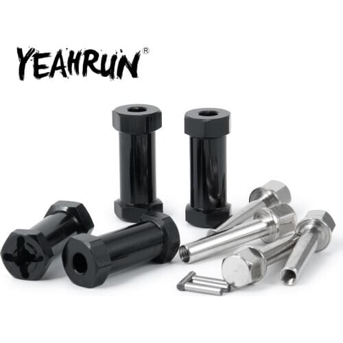 YEAHRUN Alloy 12mm Hexagon Extension Offset Hex Adaptor Wheel Hub 15/20/25/30mm for Axial SCX10 WRAITH 1/10 RC Crawler Car Parts