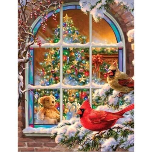 Snowing style Embroidery Counted Cross Stitch Kits Needlework - Crafts 14 ct DMC Color DIY Arts Handmade flowers A35607