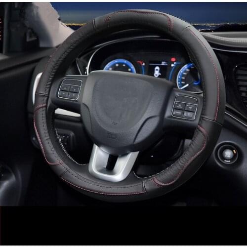 High quality leather car steering wheel cover Four seasons universal decoration car Accessories for FIAT Palio