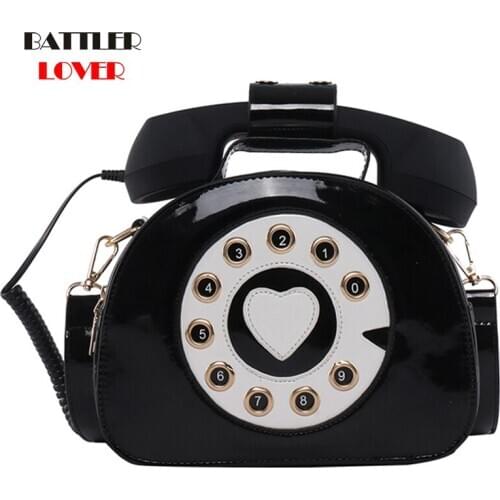 Women Purses and Handbags Shoulder Crosbody Bag Girls Bolsa Totes New Design Fun Vintage Sweetheart Phone Shape Fashion