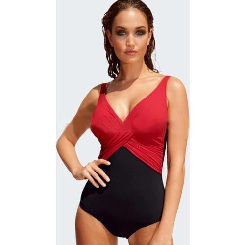 Womens swimsuits Plus Size Swimwear best Summer Beachwear Swim Suit Patchwork Vintage One Piece Swimsuit Women Bathing Suits