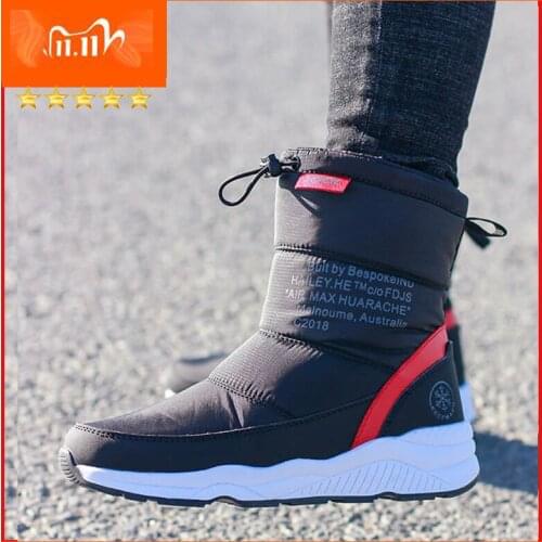 2021 women winter boots non-slip waterproof snow boots women thick plush zipper warm ankle boots for woman -40 degrees