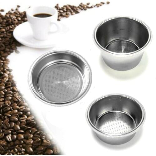 1/2/4 Cup Coffee Filter 51mm Non Pressurized Portafilter Basket For Filter Stainless Steel Coffee Filter Powder Bowl Coffee Tool