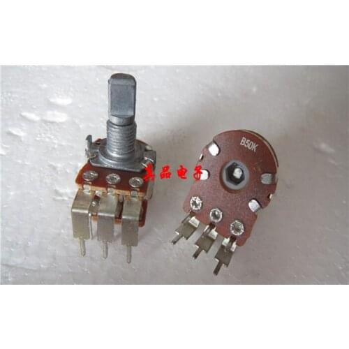 16 B50KX2 hivi dual foot foot amplifier audio speaker volume potentiometer handle length 15MM 6 foot switch