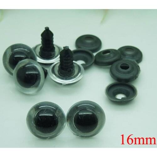 16MM Clear Safety Eyes / Plastic Doll eyes Handmade Accessories For Bear Doll Animal Puppet Making - 50pcs/lot