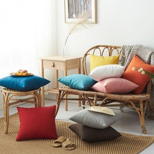 2 Pcs Solid Color Outdoor Waterproof Throw Pillow Covers Decor Garden Cushion for Patio, Couch, Tent, Balcony and Sofa 45*45 cm