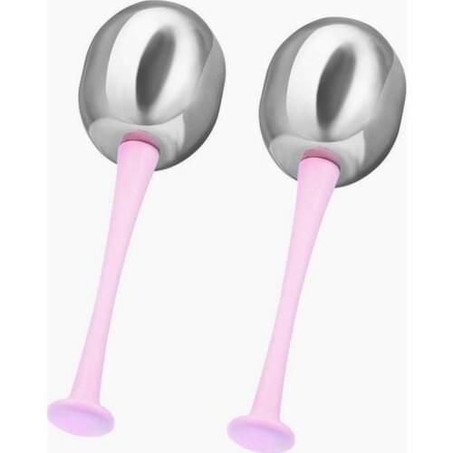 2PCS Ice Globes for Face Stainless Steel Cooling Cryo Sticks Facial Globes Ice Ball Skin Care Tool for Anti Aging Face Massage
