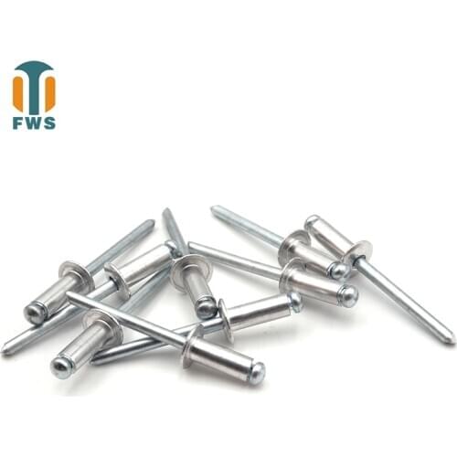 20PCS M4 Multi Sizes DIN EN ISO15977 GB/T12618.1 Aluminium Open End Round Head Blind Rivet for Furniture Car Aircraft