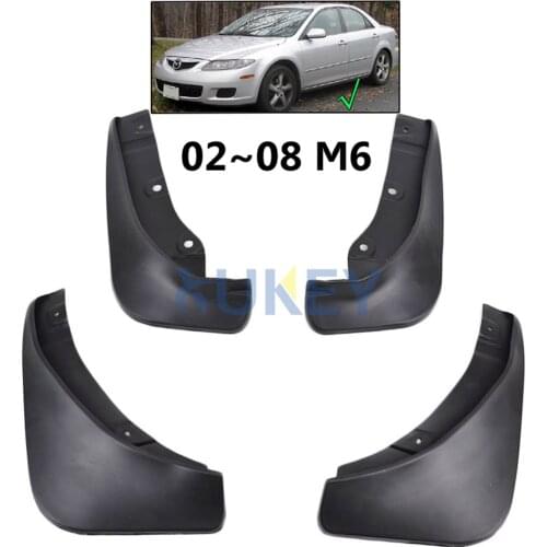 4Pcs Front Rear Mud Flaps Splash Guards Fender Mudguards for Mazda 6 GG1 2002 - 2008 First Generation 4-door Sedan only Mudflaps