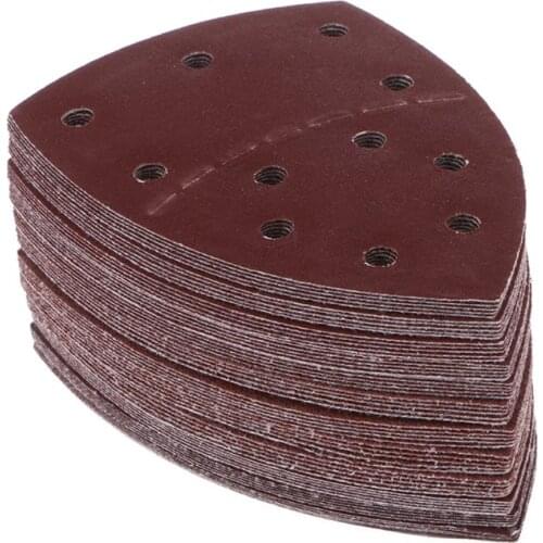 60pcs 11-hole Sandpapers Sanding Sheets Abrasive Discs 40/60/80/120/180/240 Grit