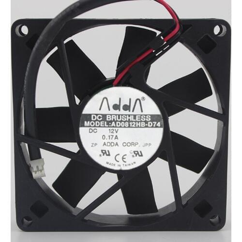 Brand New Original AD0812HB-D74 12V 0.17A ADDA 8015 8CM Chassis Power Supply Fan