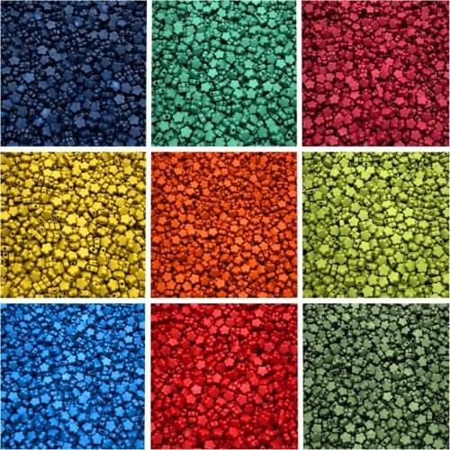 50Pcs/Lot 9mm Acrylic Flower Shaped Loose Beads For Jewelry Making DIY Bracelet And Necklace Accessories