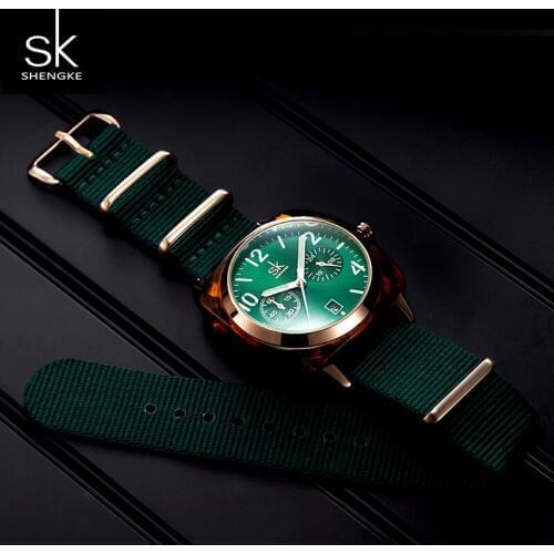 Shengke Creative Women Wrist Watches Nylon Strap Fashion Ladies Quartz Watch Women Reloj Mujer SK Female Clock Relogio Feminino