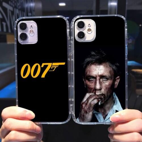 James Bond 007 Phone Case Transparent for iPhone 6 7 8 11 12 s mini pro X XS XR MAX Plus cover funda shell
