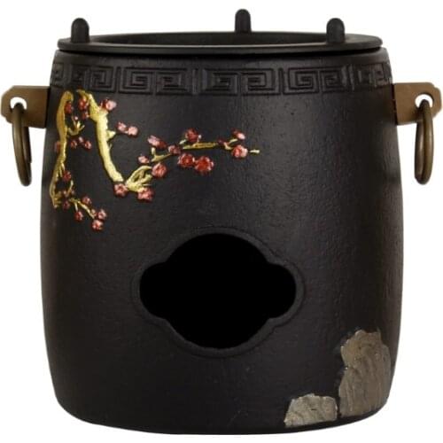 Cast iron charcoal barbecue grill table BBQoutdoor portable environmental protection oil stove mini tea cookerheating stove 003