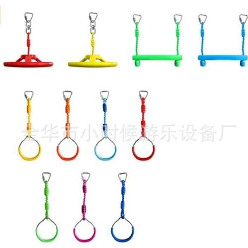 Kids Fitness Rings Climbing Game Toy Outdoor Training Activity Safe Sports Rope Swing Hanging Rings Children Climbing Equipment