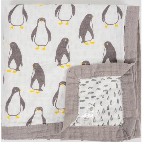 2 Layers Baby Blanket (4 Layer Gauze) Thick Autumn Winter Soft Cute Baby Blanket Organic Cotton Swaddle Blanket 120*120CM