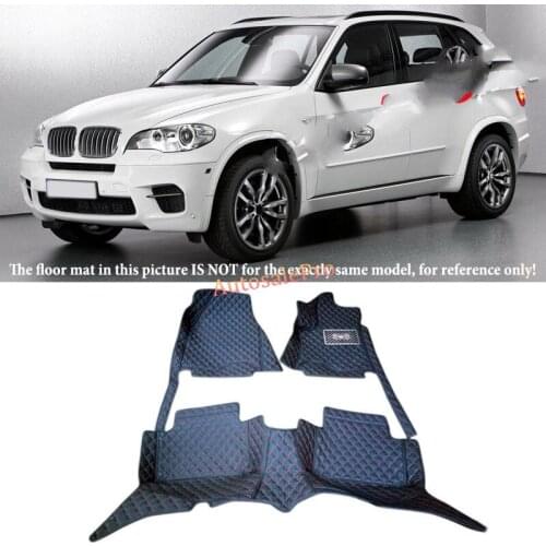 For BMW X5 E70 3 rows 7 Seats 2008 2009 2010 2011 2012 2013 Right Left Hand Drive Black Front &Rear Floor Mat Carpets Pad cover