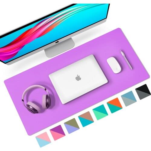 Double-Side Pu Leather Desk Pad Mat Computer Table Keyboard Gaming Mouse Pad Large Laptop Mat Gamer Mousepad For Office Home