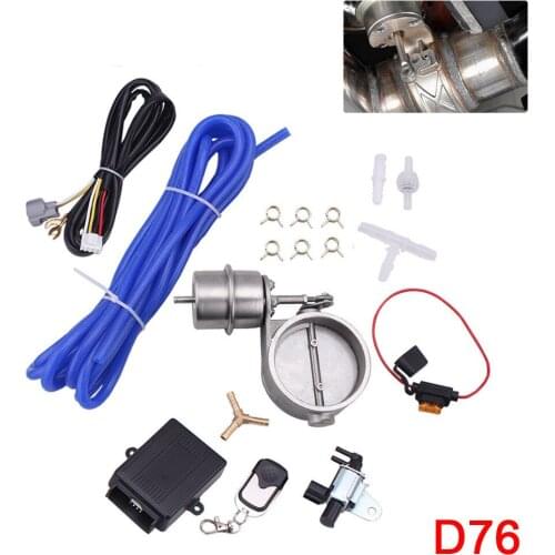 2.5inch Stainless Steel Exhaust Control Valve Set Vacuum Actuator Exhaust Air Control Valve Set with Remote Control