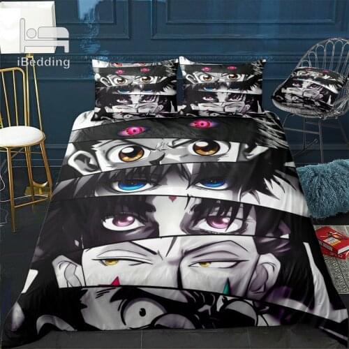 Hunter X Bedding Set Japanese Summer Duvet Covers Anime Teenage Bed Twin Size Bedding Queen Childrens Beds Quilts and Quilt