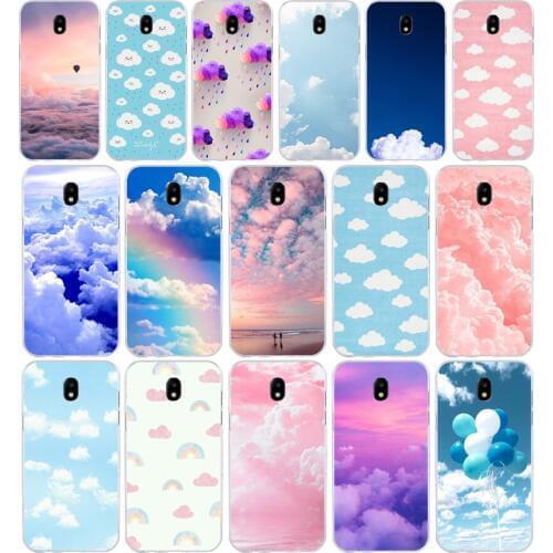 254H clouds on blue sky Soft Silicone Tpu Cover phone Case for Samsung j3 j5 j7 2016 2017 a3 2016 a5 2017 a6 2018