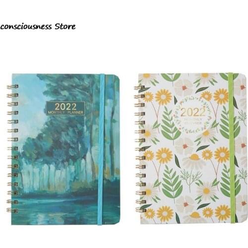 2022 New Planner English Version Agenda Notebook Goals Habit Schedules Stationery Office School Supplies