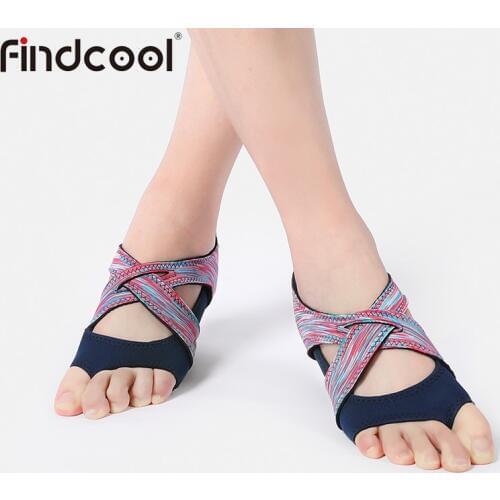 Findcool Yoga Shoes Women Half Toe Grip Non-slip Yoga Pilates Training Shoes Professional Yoga Socks Five Toes Finger Yoga Shoes
