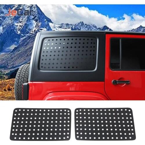 Car Rear Window Triangle Glass Panel Cover Trim For 4-Door Jeep Wrangler JK 2007-2017 Car Exterior Accessories