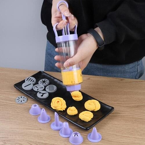 Cookie Biscuit Making Maker Pump Press Machine Decor Kitchen Mold Tools Set Cookie Cake Mould gun Bakeware Dessert Decoration