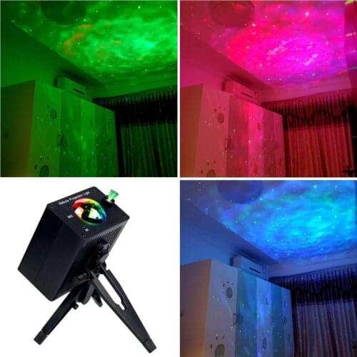 RGB Starry Sky DJ Projector Car Laser Music Watermark Night Lamps LED Voice Control Disco Stroboscope For Home KTV Party Light