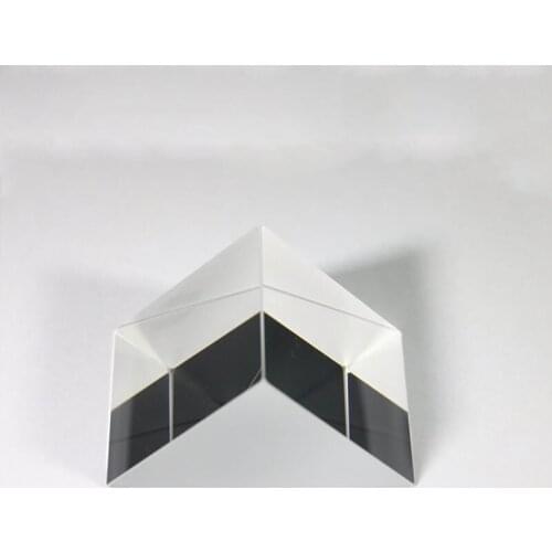 Isosceles Right-angle Prism 25.4*25.4*25.4mm Aluminized Film Internal Reflection K9 Material Prism Lens