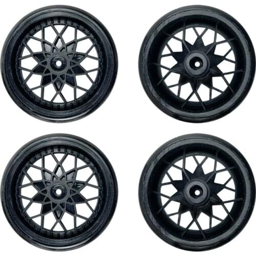 WPL D12 Tires 4pcs Upgrade Wheel Rim Wheel Hubs Rubber Tires RC Car Spare Parts Accessories