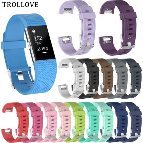 Replacement Watch Band for Fitbit Charge 2 Wristband Soft Silicone Wrist Bracelet Strap for Fit bit Charge 2 Smart Accessories