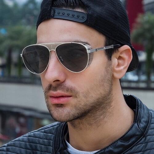 Steampunk metal frame mens sunglasses Drivers glasses gradient lens womens sunglasses