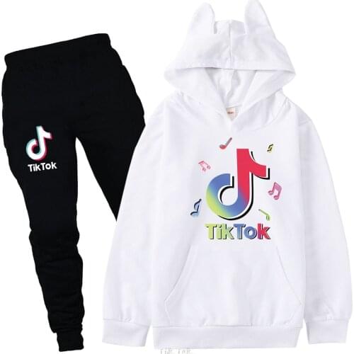 TIK TOK Spring and Autumn Childrens Wear Boys and Girls Sportswear Sweater + Pants Childrens Suit Teenagers 3-16 years old