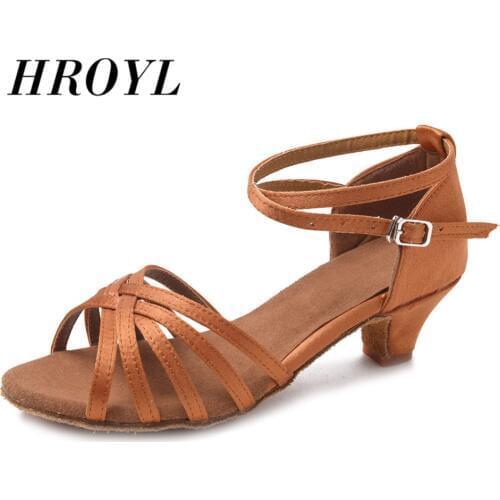 High quality new arrival wholesale girls Children/child/kids ballroom tango salsa latin dance shoes low heel shoes