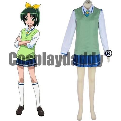 Smile PreCure! Pretty Cure Magical Girl Nao Midorikawa April Cure March Glitter Spring School Uniform Dress Cosplay Costume F006