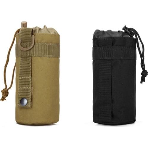 Waterproof Portable Water Bottle Bag With Beam Mouth Outdoor Camping Trekking With Shoulder Oxford Cloth Fabric Strap