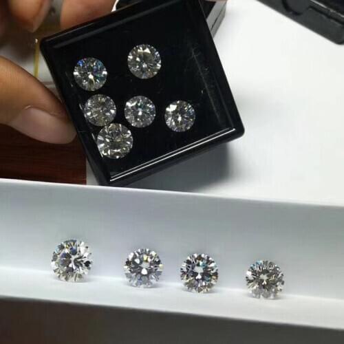 High quality 5mm-7mm Loose Round Moissanite Wholesale 1CT DEF color Moissanite Diamonds quality better white moissanite