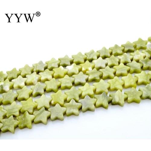 12mm Natural Stone Loose Beads Green Polished Five-Pointed Star Agated Beads For Jewelry Making DIY Necklace Bracelet 2 strands