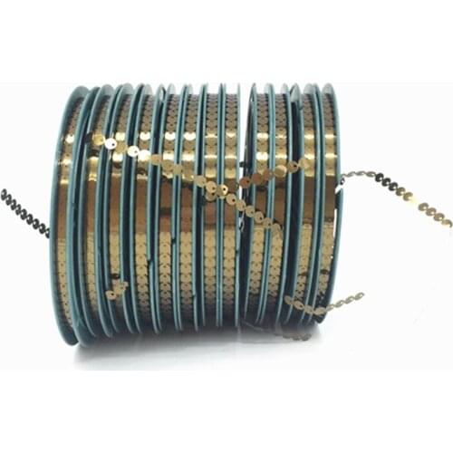 12pcs Embroidery accessories side hole 7mm flat glitter sequin reel with length 95meters/reel sequins spangle CD for Garment