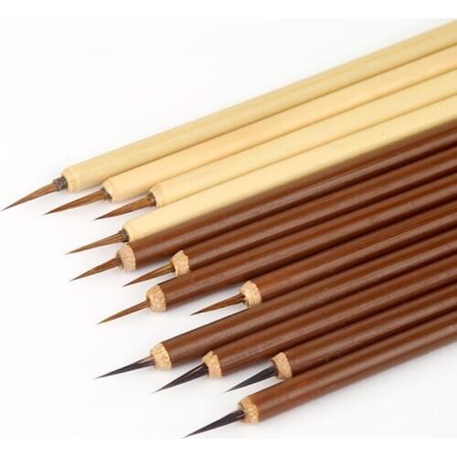 2 Sets Chinese Painting Calligraphy Pen 6pcs Meticulous Watercolor Painting Fine Line Calligraphy Brush Pen Set Tinta China