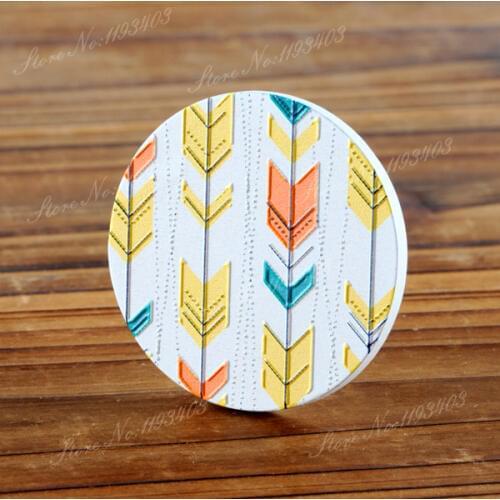 2Pcs 45mm Arrow Unique 3D Embossed Big Round Handmade pattern Wood Cut Pendant make Necklaces, Bracelets,Brooch-(WI-72)