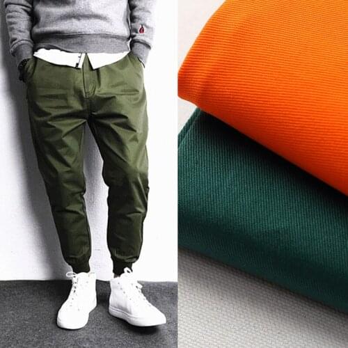 3m/lot 35-color New Woven Cotton Fabric Plain Twill Yarn Autumn Winter Casual Clothes Dress Pants Fashion Tooling Sewing Fabric