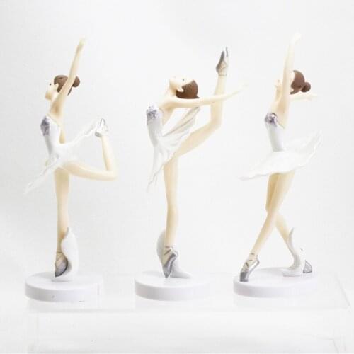 3Pcs Ballet Girls Cake Topper Dancing Girl Doll Decor Wedding Birthday Cake Decor Baby Girl 1st Favor Happy Birthday Party Decor