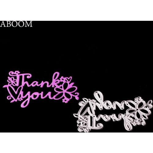 ABOOM 1PC Flower Letter Pattern Metal Carbon Steel Die Cut Dies Embossing Stencils Scrapbooking Album Photo Decoration Die Cuts