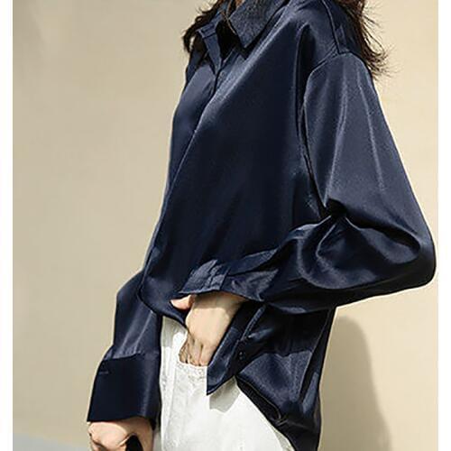 Silk Blouses Women 2020 Fashion Spring Womens Tops And Blouses Long Sleeve Womens Shirts Plus Size blusa feminina L547